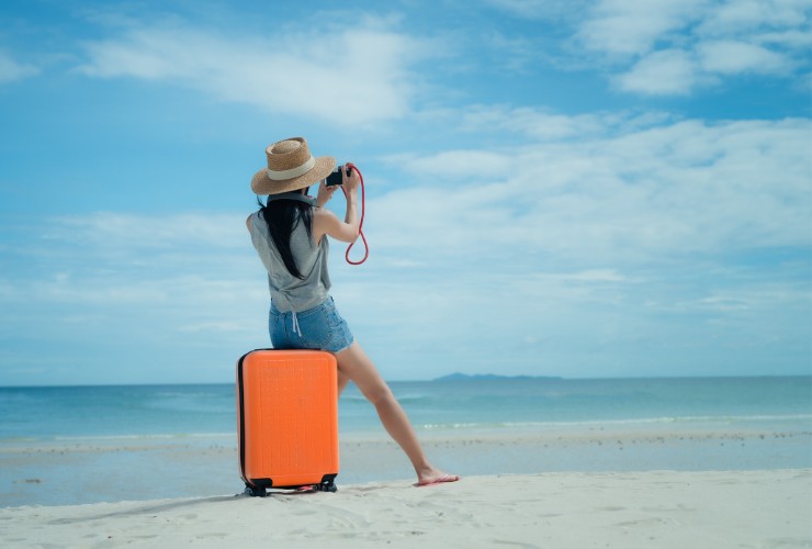 donna in vacanza