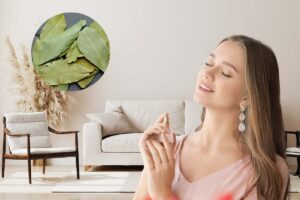 soggiorno donna sente profumo e foglie alloro